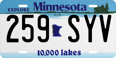 MN license plate 259SYV