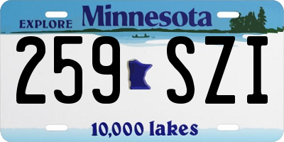 MN license plate 259SZI