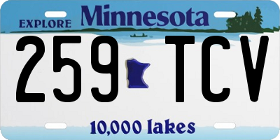 MN license plate 259TCV