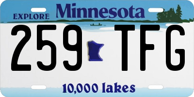 MN license plate 259TFG