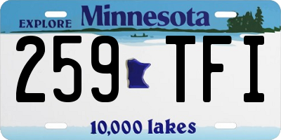 MN license plate 259TFI