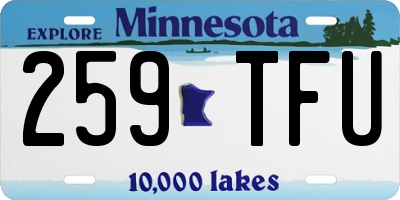 MN license plate 259TFU
