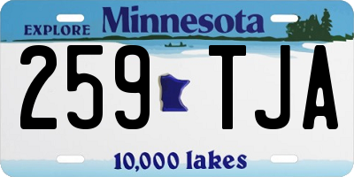 MN license plate 259TJA
