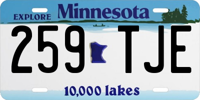 MN license plate 259TJE