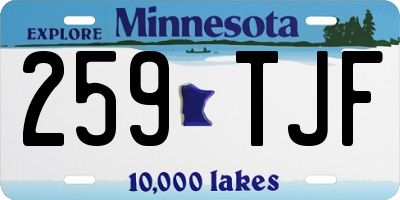 MN license plate 259TJF