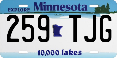 MN license plate 259TJG