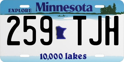 MN license plate 259TJH