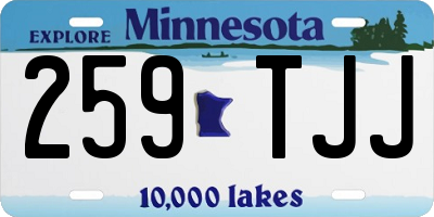 MN license plate 259TJJ