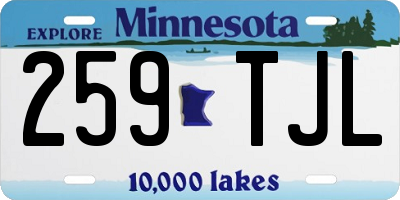 MN license plate 259TJL