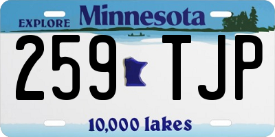 MN license plate 259TJP