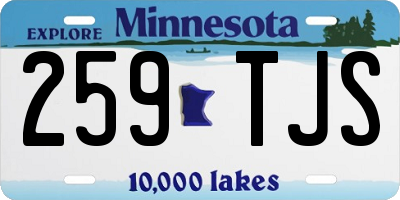 MN license plate 259TJS