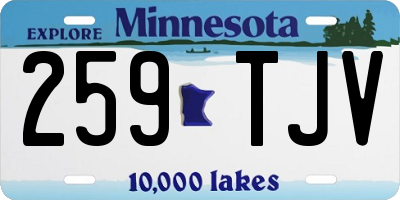 MN license plate 259TJV