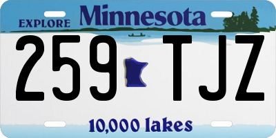 MN license plate 259TJZ