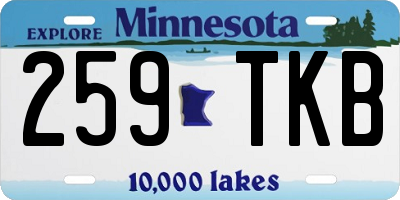 MN license plate 259TKB