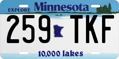 MN license plate 259TKF