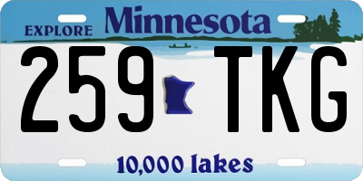 MN license plate 259TKG