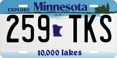 MN license plate 259TKS
