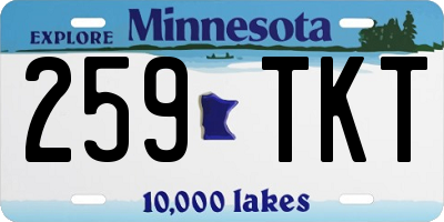 MN license plate 259TKT