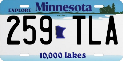 MN license plate 259TLA