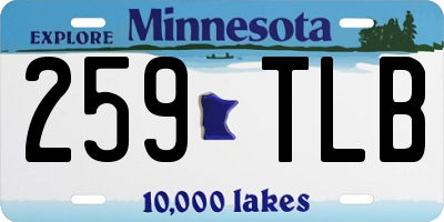 MN license plate 259TLB