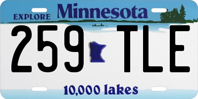MN license plate 259TLE