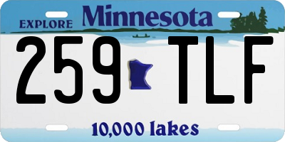 MN license plate 259TLF