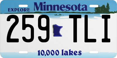 MN license plate 259TLI