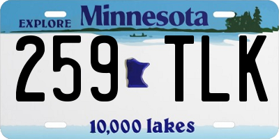 MN license plate 259TLK