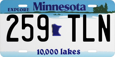 MN license plate 259TLN
