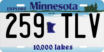 MN license plate 259TLV