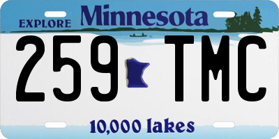 MN license plate 259TMC