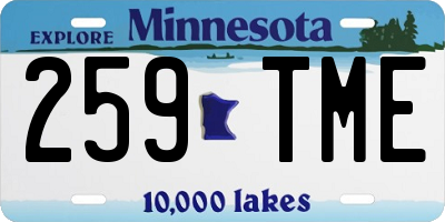 MN license plate 259TME