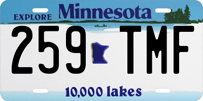 MN license plate 259TMF