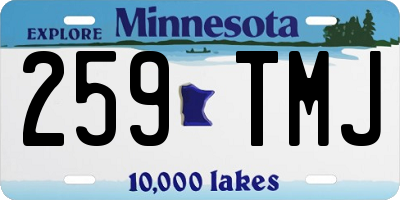 MN license plate 259TMJ