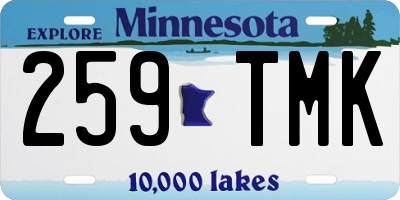 MN license plate 259TMK