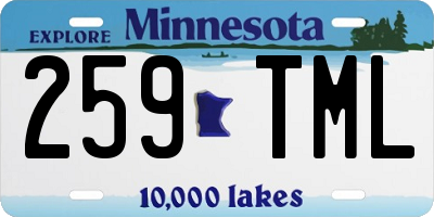 MN license plate 259TML
