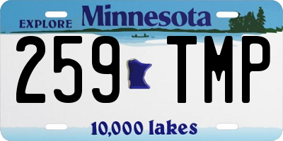 MN license plate 259TMP