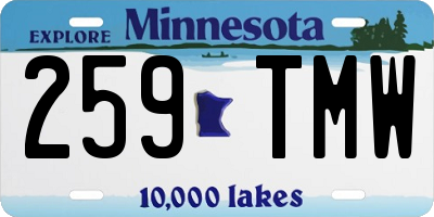 MN license plate 259TMW