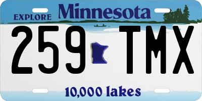 MN license plate 259TMX