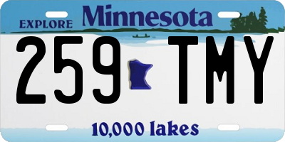 MN license plate 259TMY