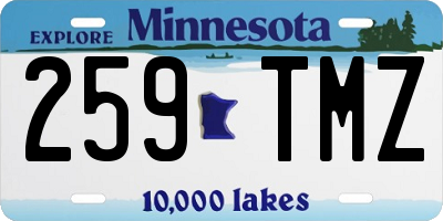 MN license plate 259TMZ