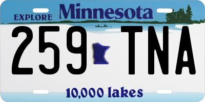 MN license plate 259TNA