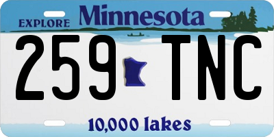 MN license plate 259TNC
