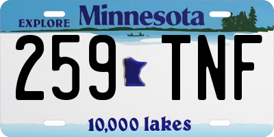 MN license plate 259TNF