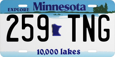 MN license plate 259TNG
