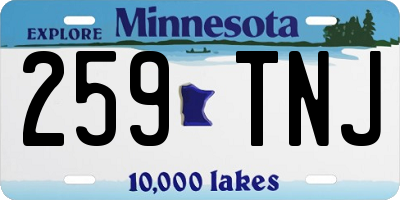 MN license plate 259TNJ