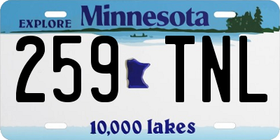 MN license plate 259TNL