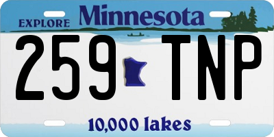 MN license plate 259TNP