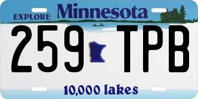 MN license plate 259TPB