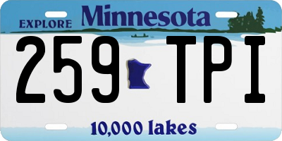 MN license plate 259TPI